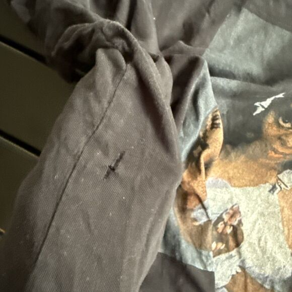 Lisa “Left Eye” Lopes Prayer Graphic T-Shirt TLC Large Black POOR CONDITION - Picture 5 of 8